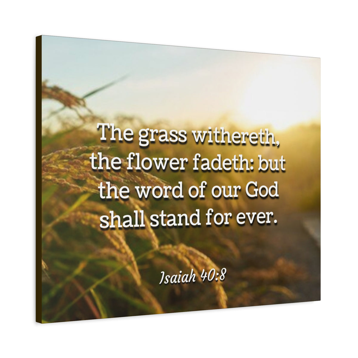Scripture Canvas Stand For Ever Isaiah 40:8 Christian Wall Art Bible Verse Print Ready to Hang