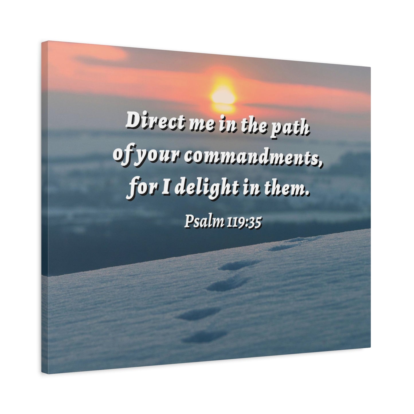 Scripture Walls Direct Me In The Path Psalm 119:35 Bible Verse Canvas Christian Wall Art Ready to Hang