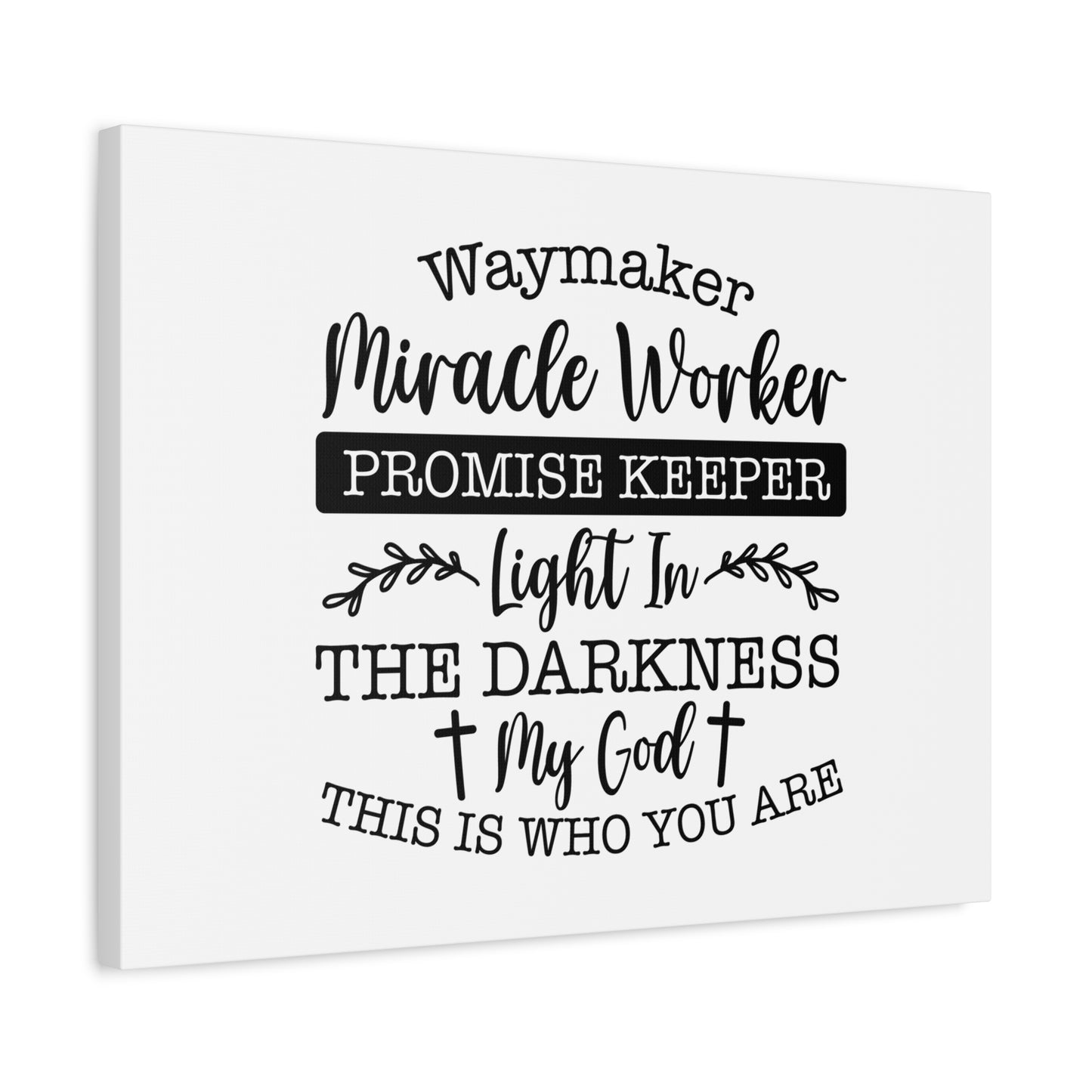 Scripture Walls Miracle Worker, Promise Keeper Psalm 145:13 White Bible Canvas Christian Wall Art Ready to Hang
