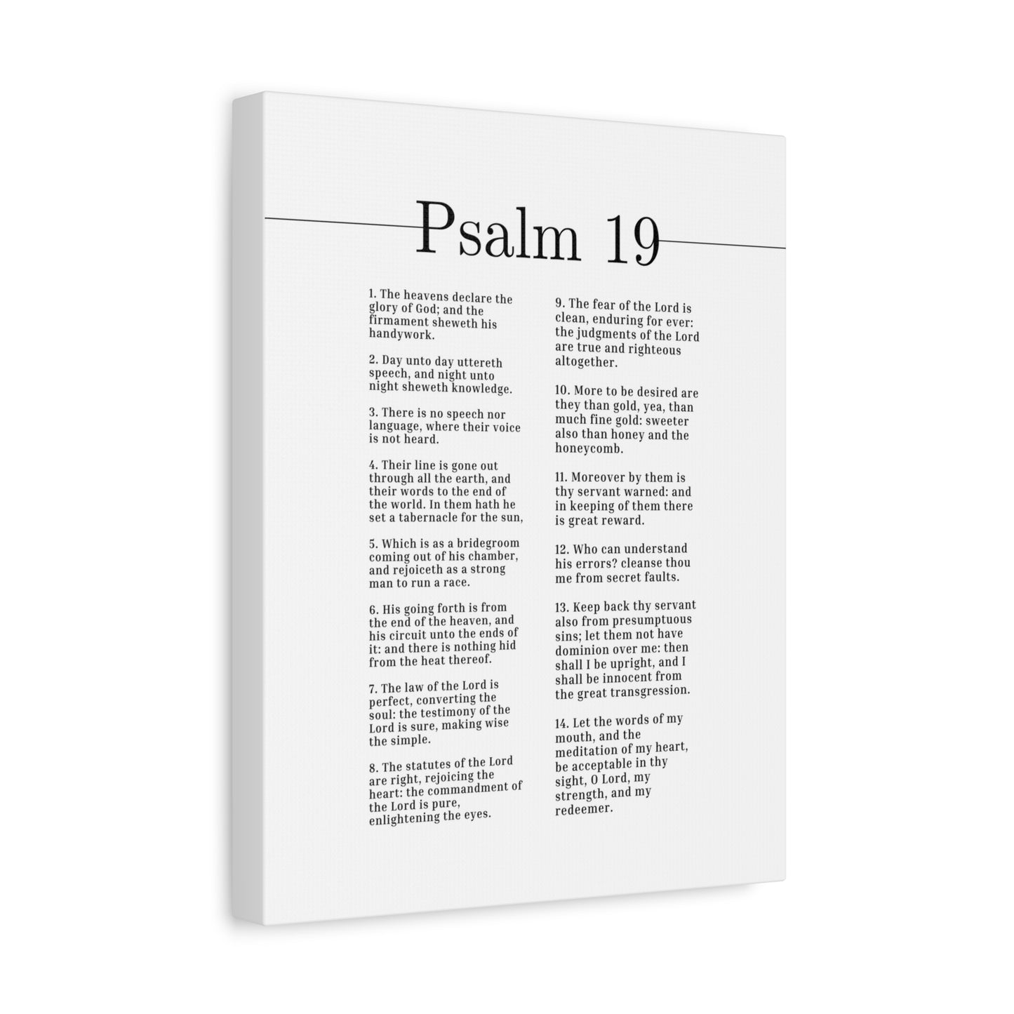 Scripture Canvas Declare The Glory Of God Psalm 19 Christian Wall Art Bible Verse Print Ready to Hang