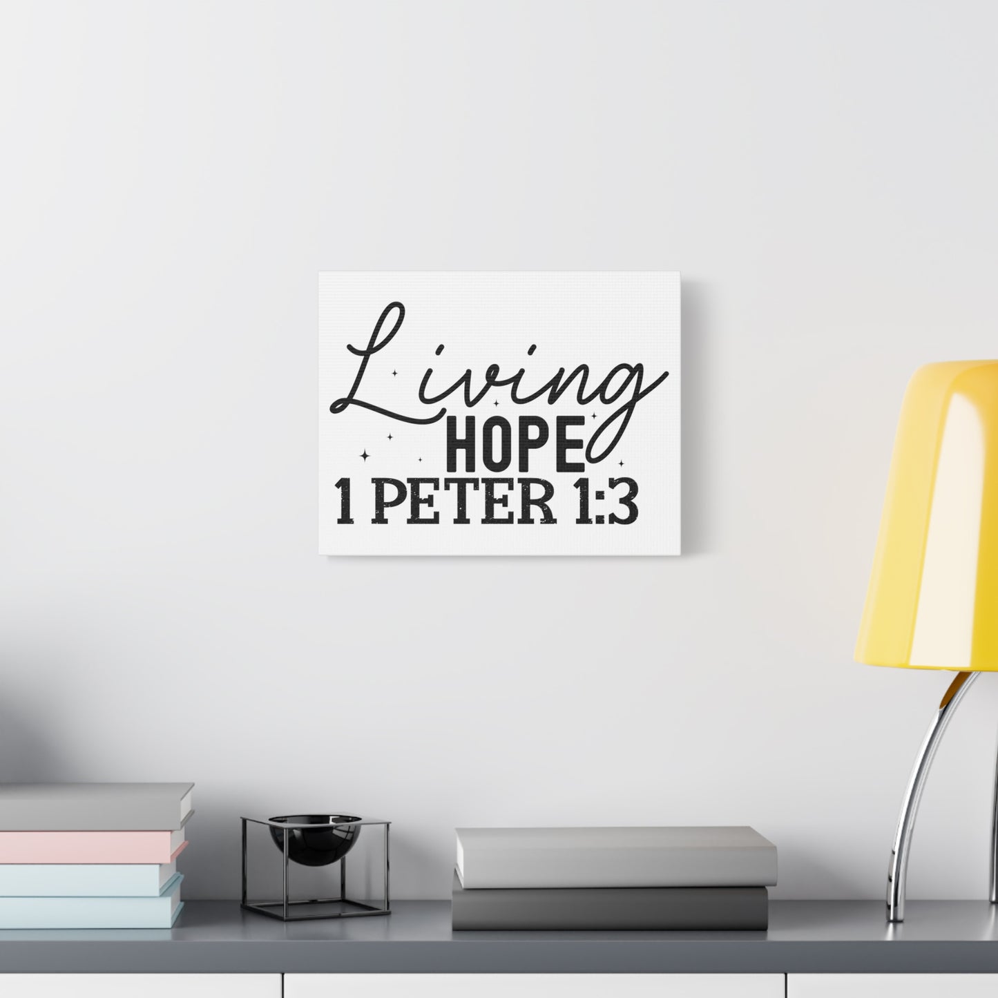 Scripture Walls 1 Peter 1:3 Our Living Hope Bible Verse Canvas Christian Wall Art Ready to Hang Unframed