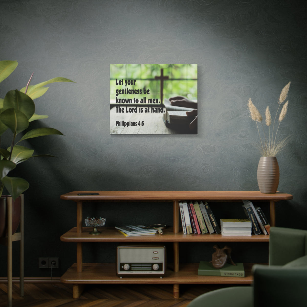 Scripture Canvas The Lord is at Hand Philippians 4:5 Christian Wall Art Bible Verse Print Ready to Hang