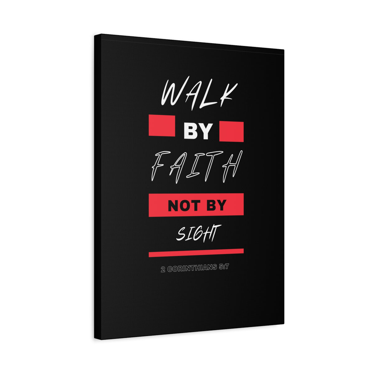 Scripture Canvas Walk By Faith 2 Corinthians 5:7 Christian Wall Art Bible Verse Print Ready to Hang