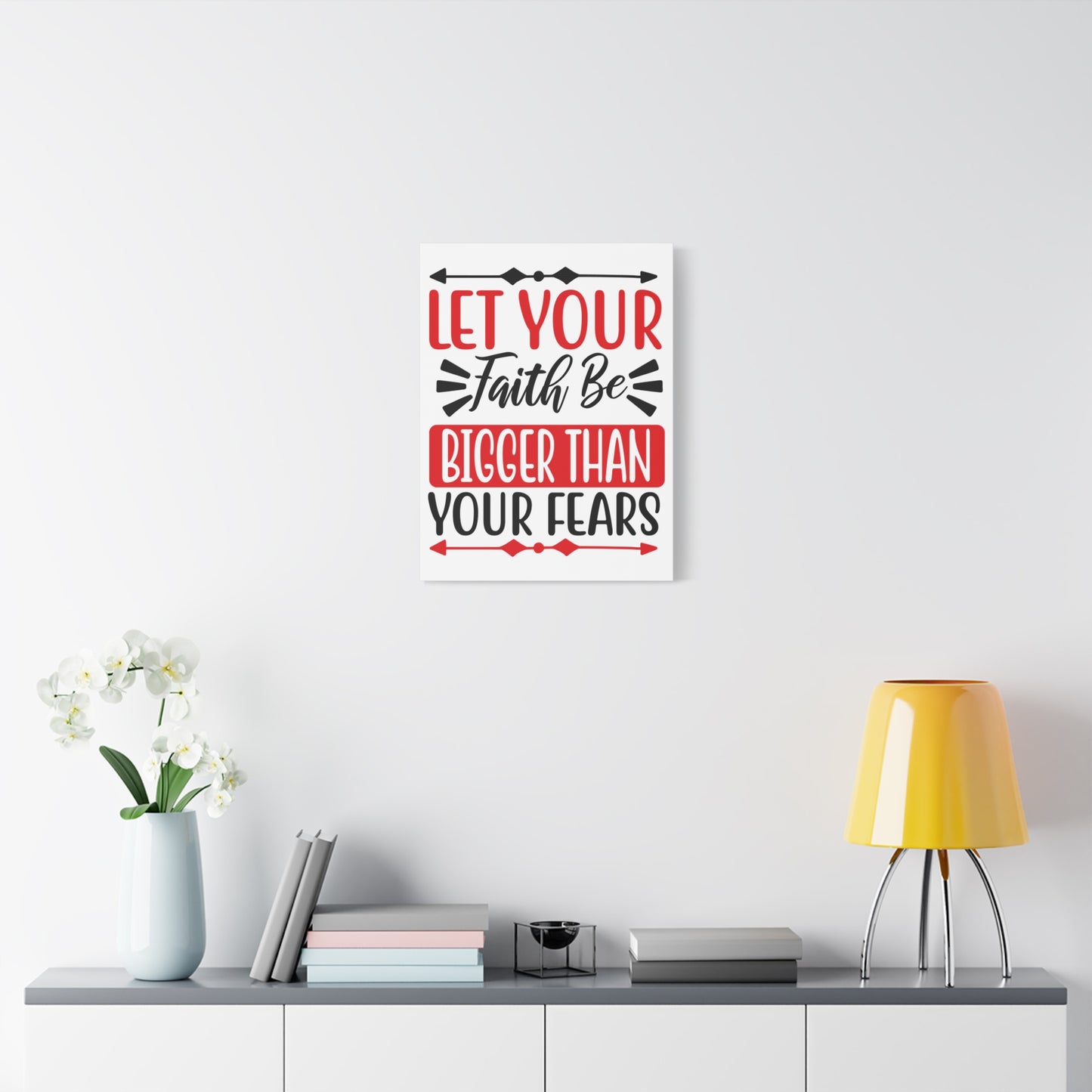 Scripture Canvas Let Your Fate Psalm 34:4 Christian Wall Art Print Ready to Hang
