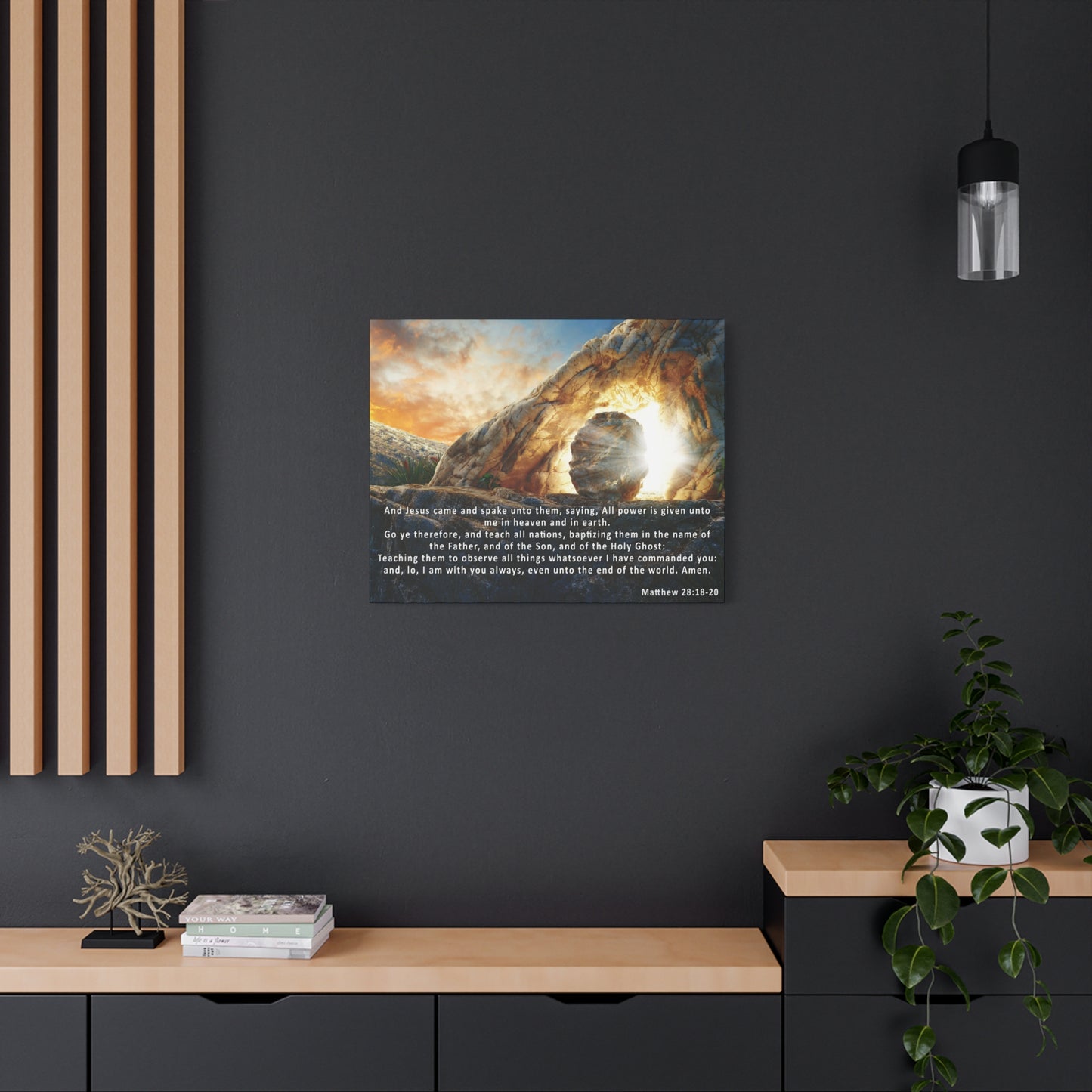 Matthew 28:18-20 The Great Commission Canvas – Christian Wall Art, Ready to Hang