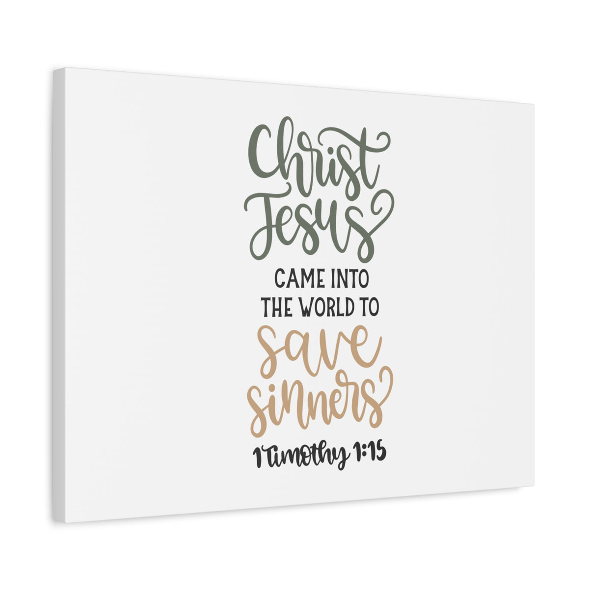 Scripture Canvas To Save Sinners 1 Timothy 1:15 Christian Wall Art Bible Verse Print Ready to Hang