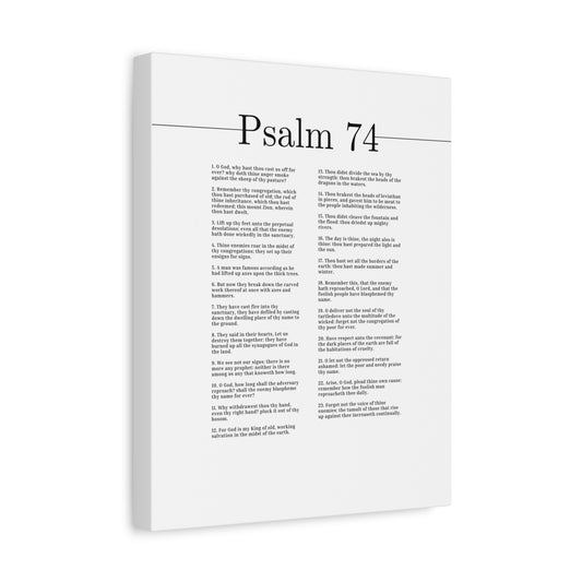 Scripture Canvas For God Is My King Psalm 74 Christian Wall Art Bible Verse Print Ready to Hang