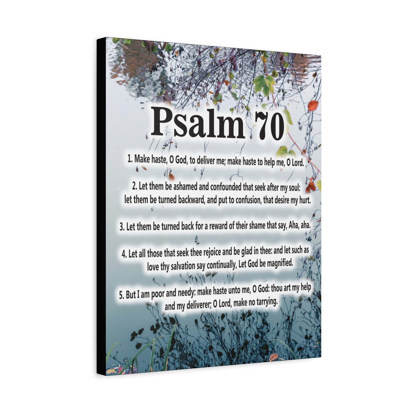 Scripture Walls Make Haste Psalm 70:1 Christian Wall Art Bible Verse Print Ready to Hang
