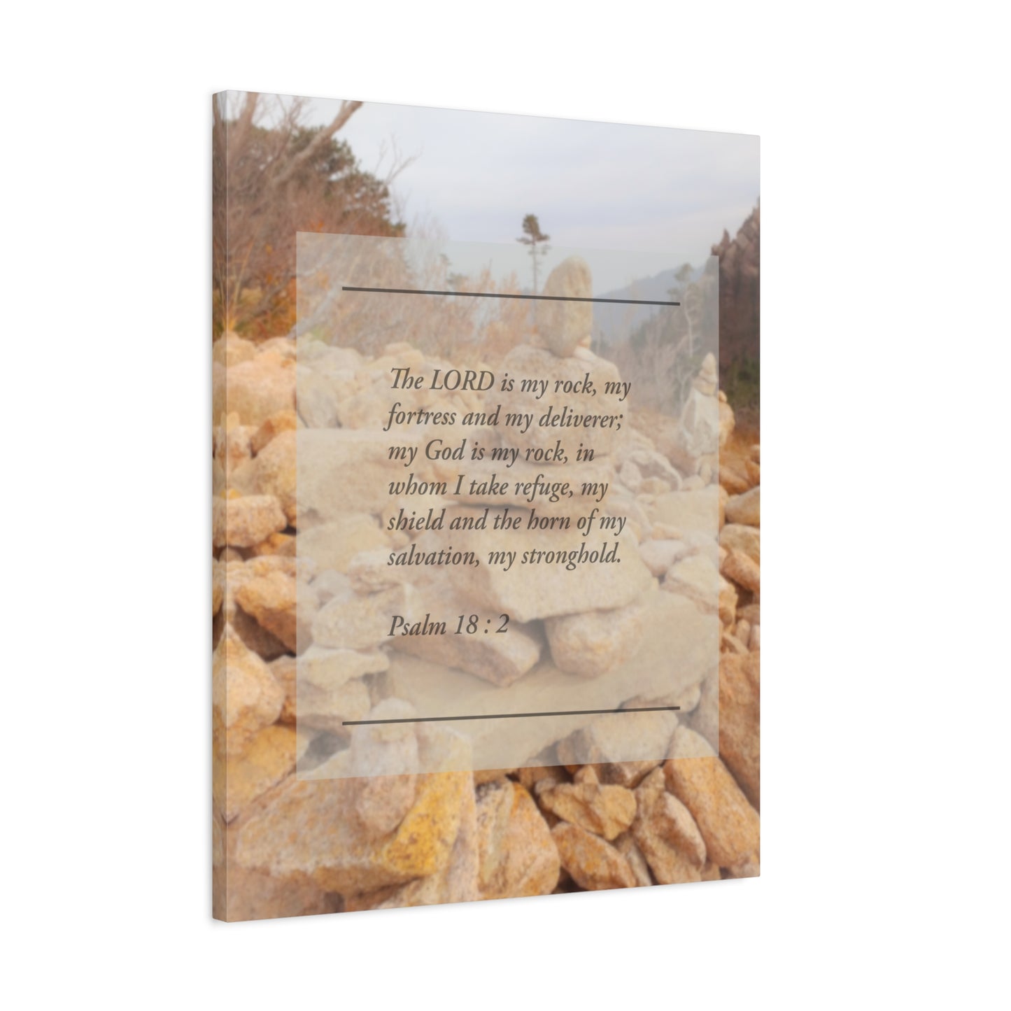 Scripture Walls Horn Of My Salvation Psalm 18:2 Bible Verse Canvas Christian Wall Art Ready to Hang