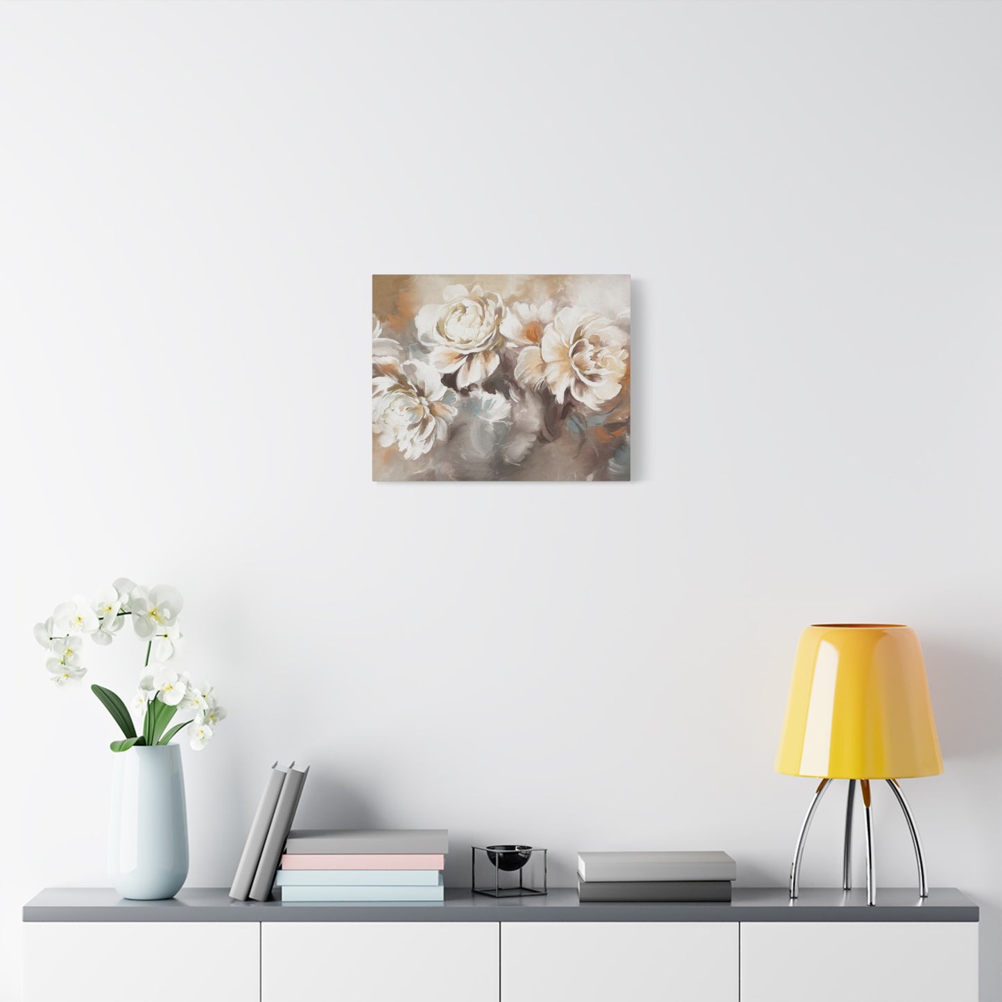 Oil Painting With Flower Rose & Peonies Flower Canvas Wall Art for Home Decor Ready-to-Hang