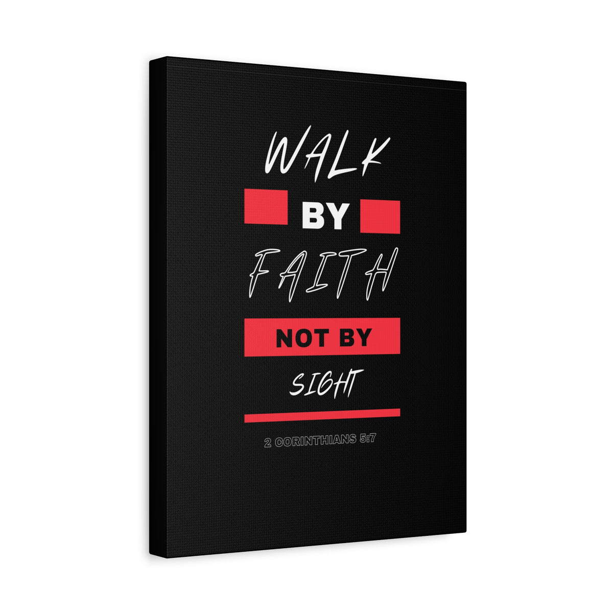 Scripture Canvas Walk By Faith 2 Corinthians 5:7 Christian Wall Art Bible Verse Print Ready to Hang