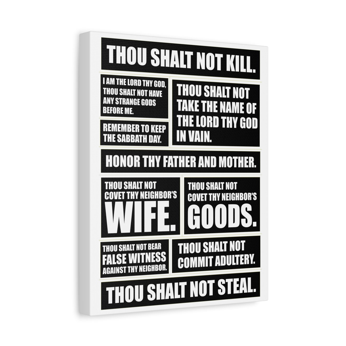 Scripture Walls The Ten Commandments Deuteronomy 4:13 Christian Wall Art Print Ready to Hang