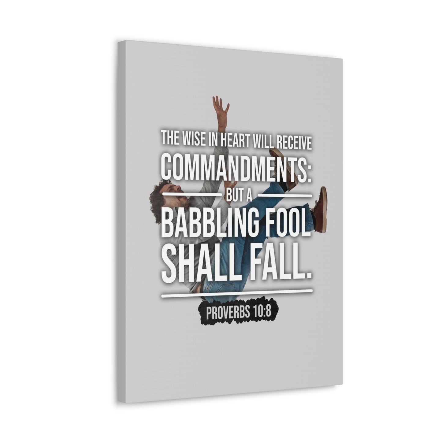 Wise In Heart Proverbs 10:8 Christian Wall Art Bible Verse Print Ready to Hang