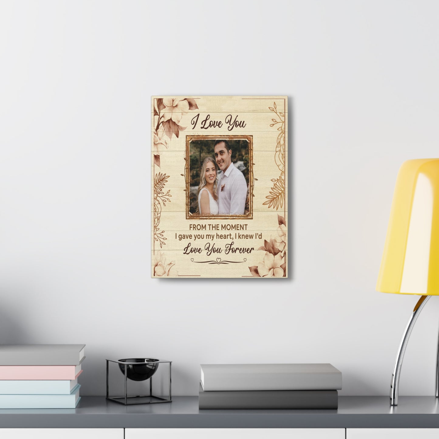 Personalized To My Wife I Love You Forever Custom Photo Canvas Wall Art – Personalized Romantic Gift