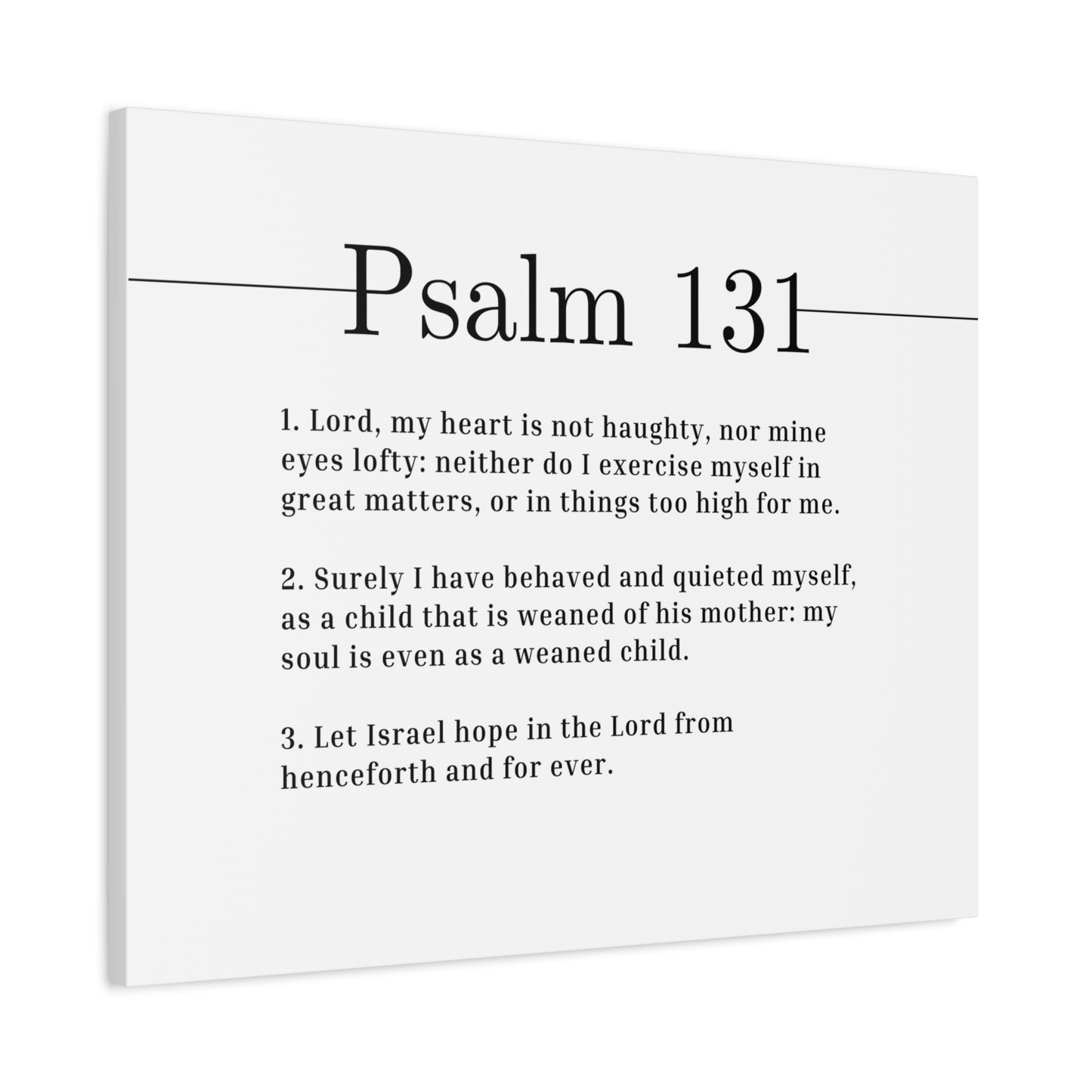 Scripture Canvas Hope In The Lord Psalm 131 Christian Wall Art Bible Verse Print Ready to Hang
