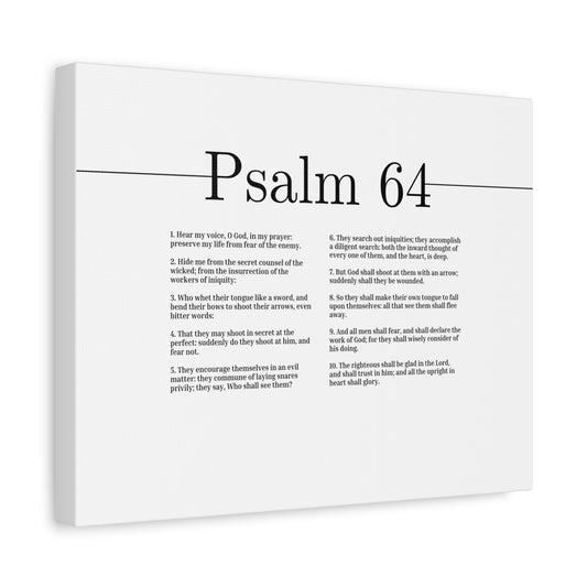 Scripture Canvas Shall Be Glad In The Lord Psalm 64 Christian Wall Art Bible Verse Print Ready to Hang