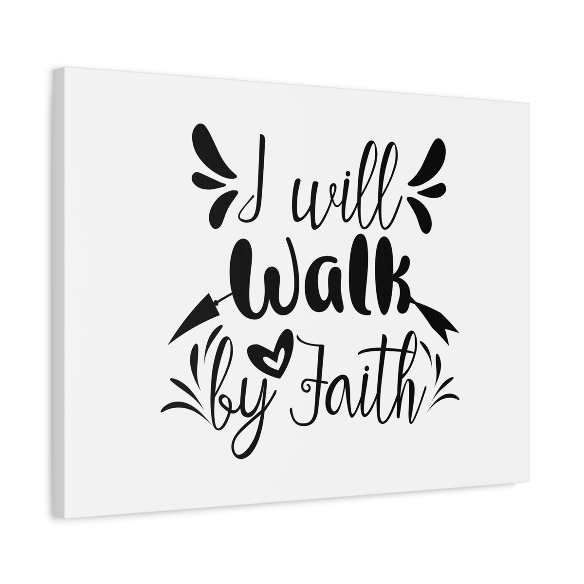 Scripture Canvas I Will Walk 2 Corinthians 5:7 Arrow Christian Wall Art Bible Verse Print Ready to Hang