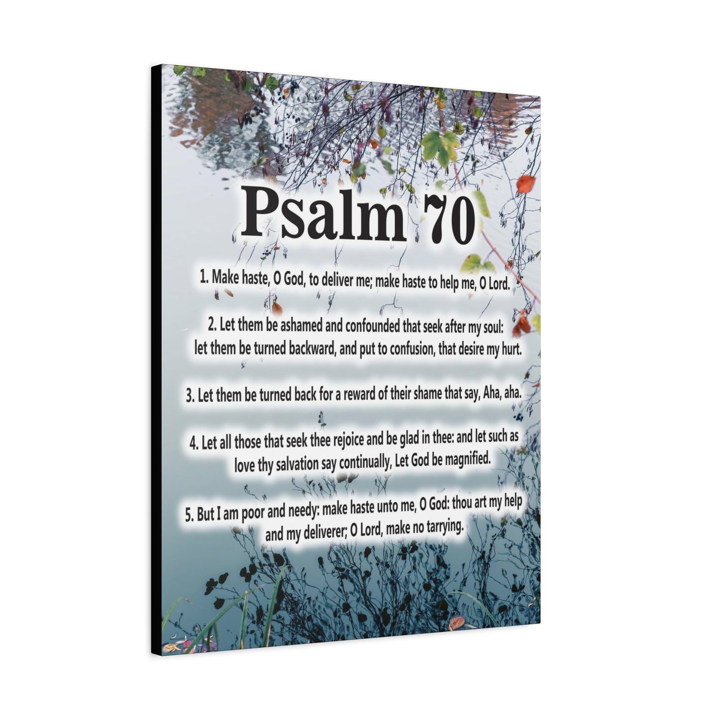 Scripture Walls Make Haste Psalm 70:1 Christian Wall Art Bible Verse Print Ready to Hang
