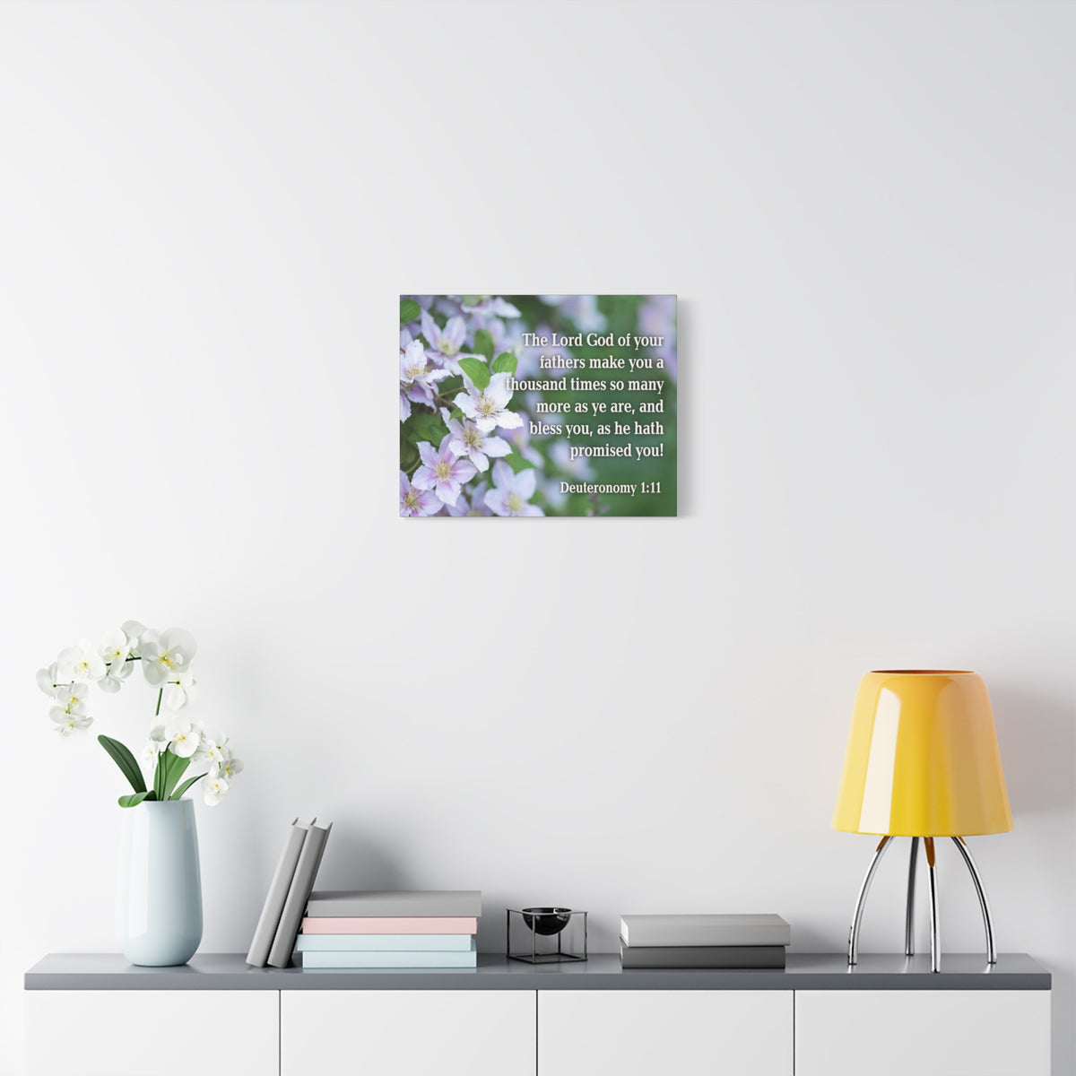 Scripture Canvas The Lord God Deuteronomy 1:11 Christian Wall Art Bible Verse Print Ready to Hang