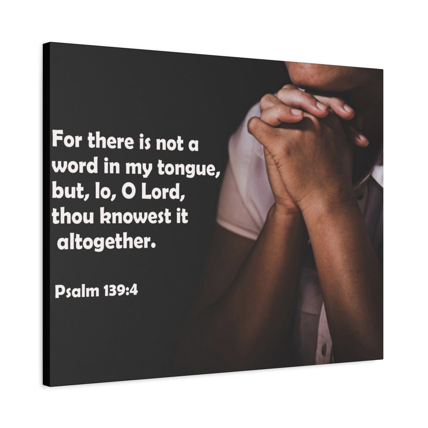 Bible Verse Canvas For There is Not a Word Psalm 139:4 Christian Home Décor Wall Art Scripture Ready to Hang Faith Print