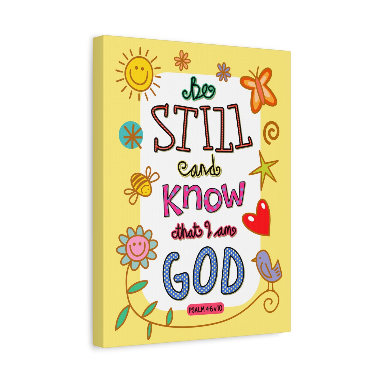 Scripture Walls Know That I Am God Psalm 46:10 Bible Verse Canvas Christian Wall Art Ready to Hang