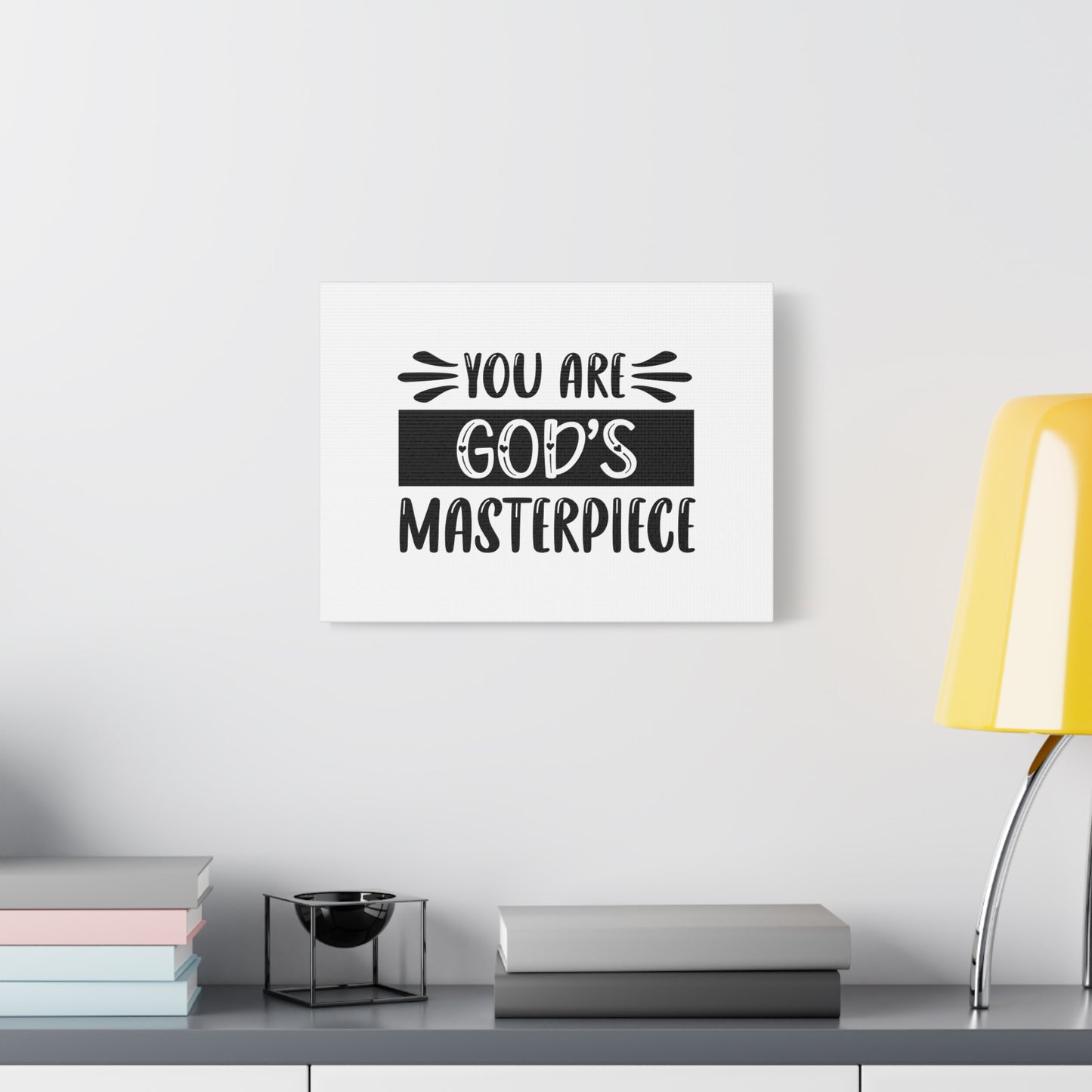 Scripture Canvas You Are God's Masterpiece Psalm 51:10 Christian Wall Art Bible Verse Print Ready to Hang