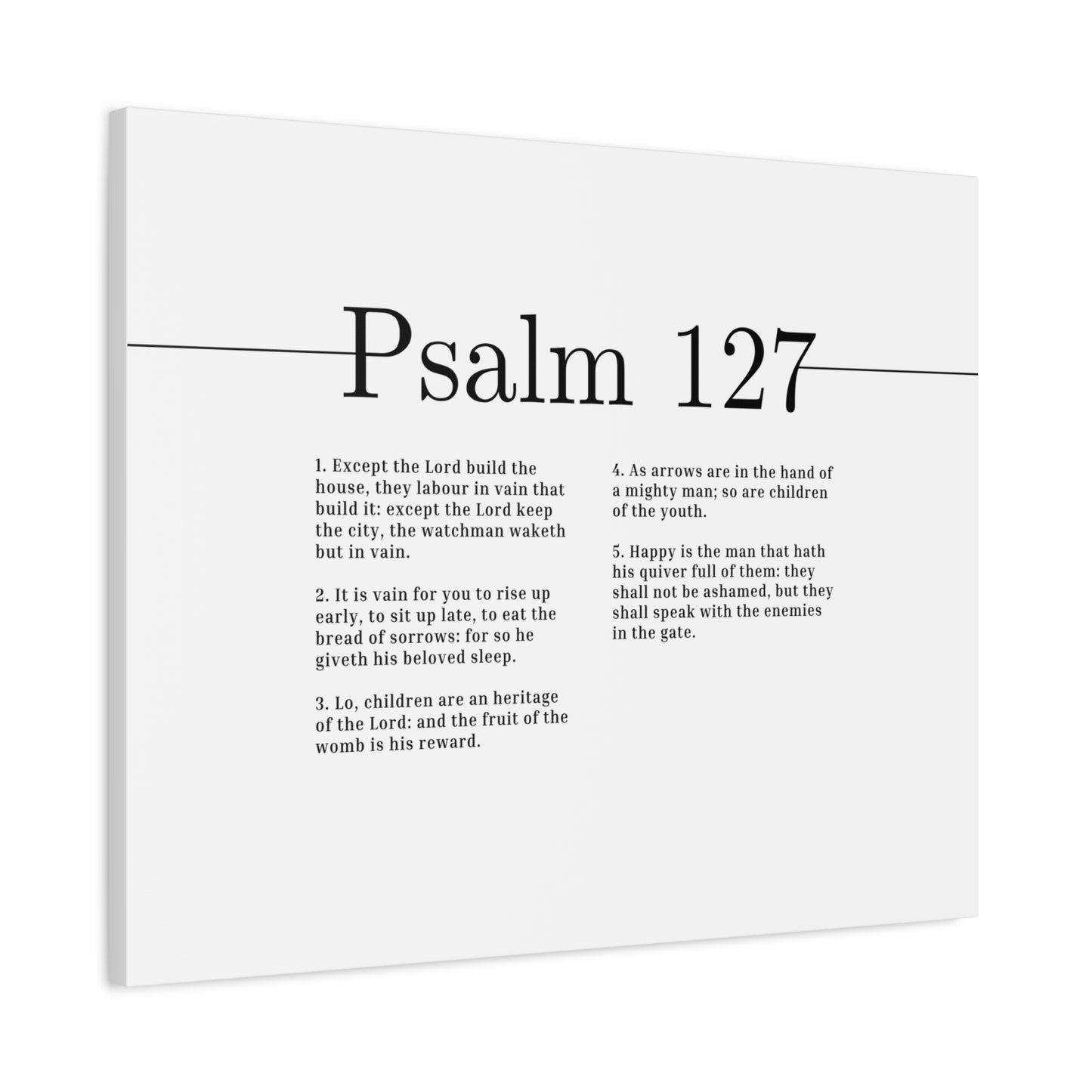 Scripture Canvas The Lord Build The House Psalm 127 Christian Wall Art Bible Verse Print Ready to Hang