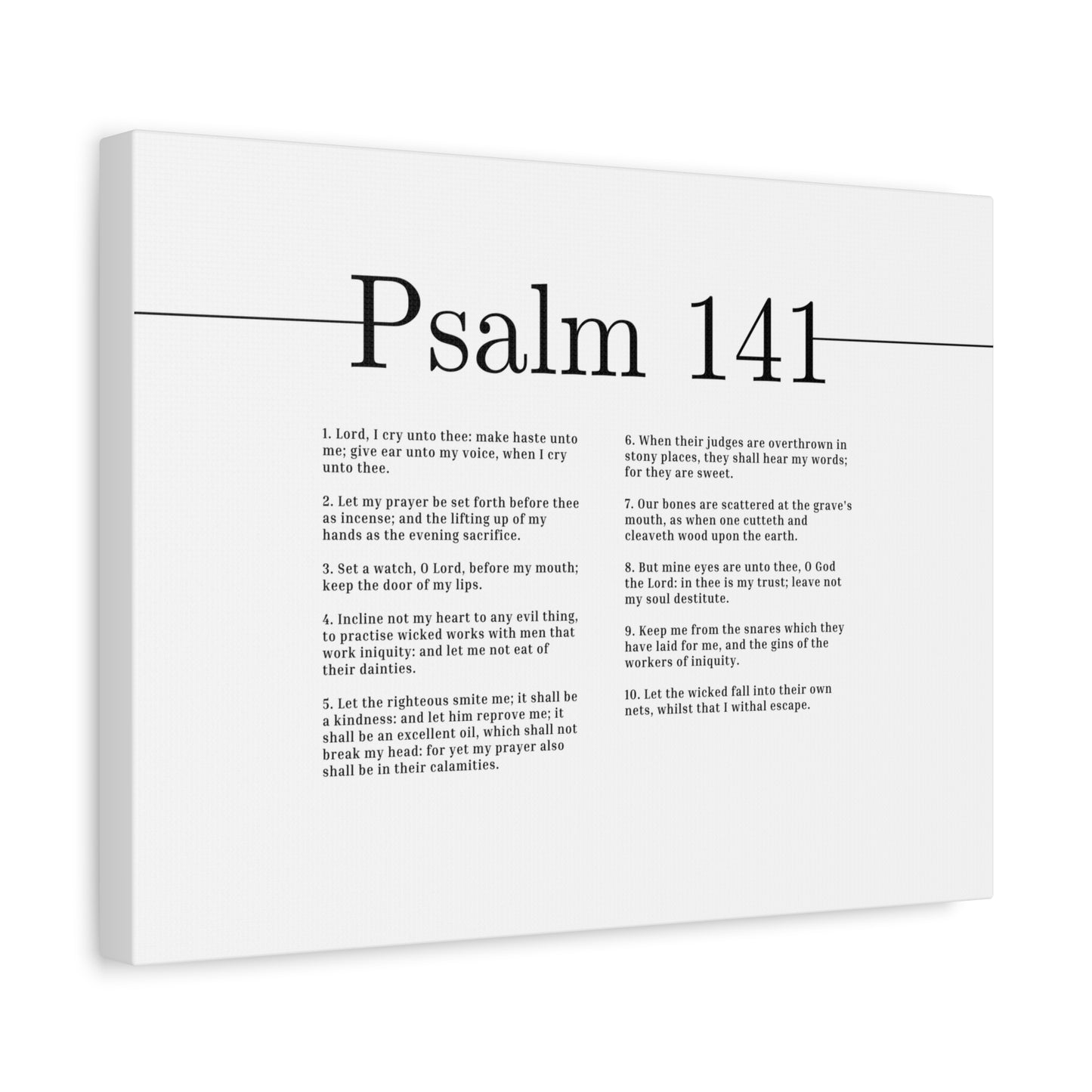 Scripture Canvas In Thee Is My Trust Psalm 141 Christian Wall Art Bible Verse Print Ready to Hang