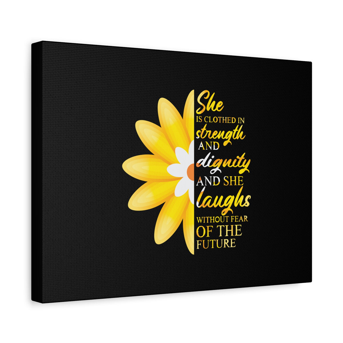Scripture Canvas Clothed In Strength And Dignity Christian Wall Art Bible Verse Print Ready to Hang