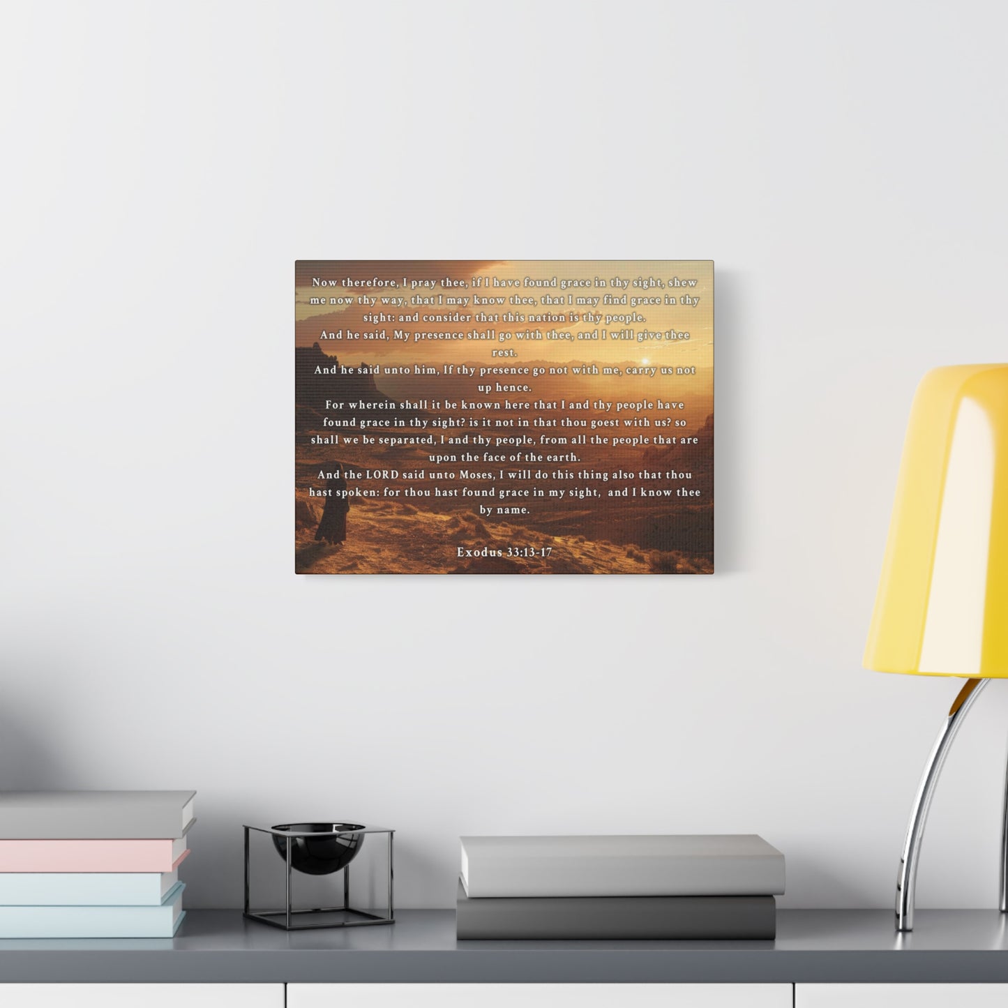Scripture Walls Exodus 33:13-17 KJV Christian Wall Art Print Ready to Hang Unframed