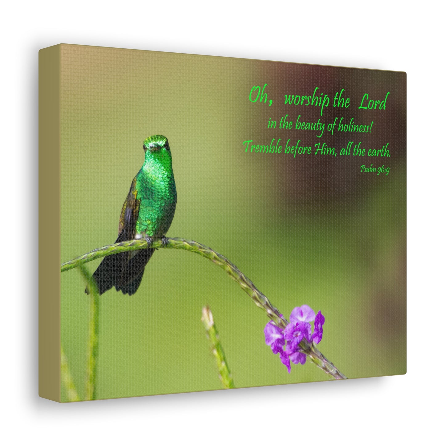 Worship The Lord Psalm 96:9 Bible Verse Canvas Christian Wall Art Ready to Hang