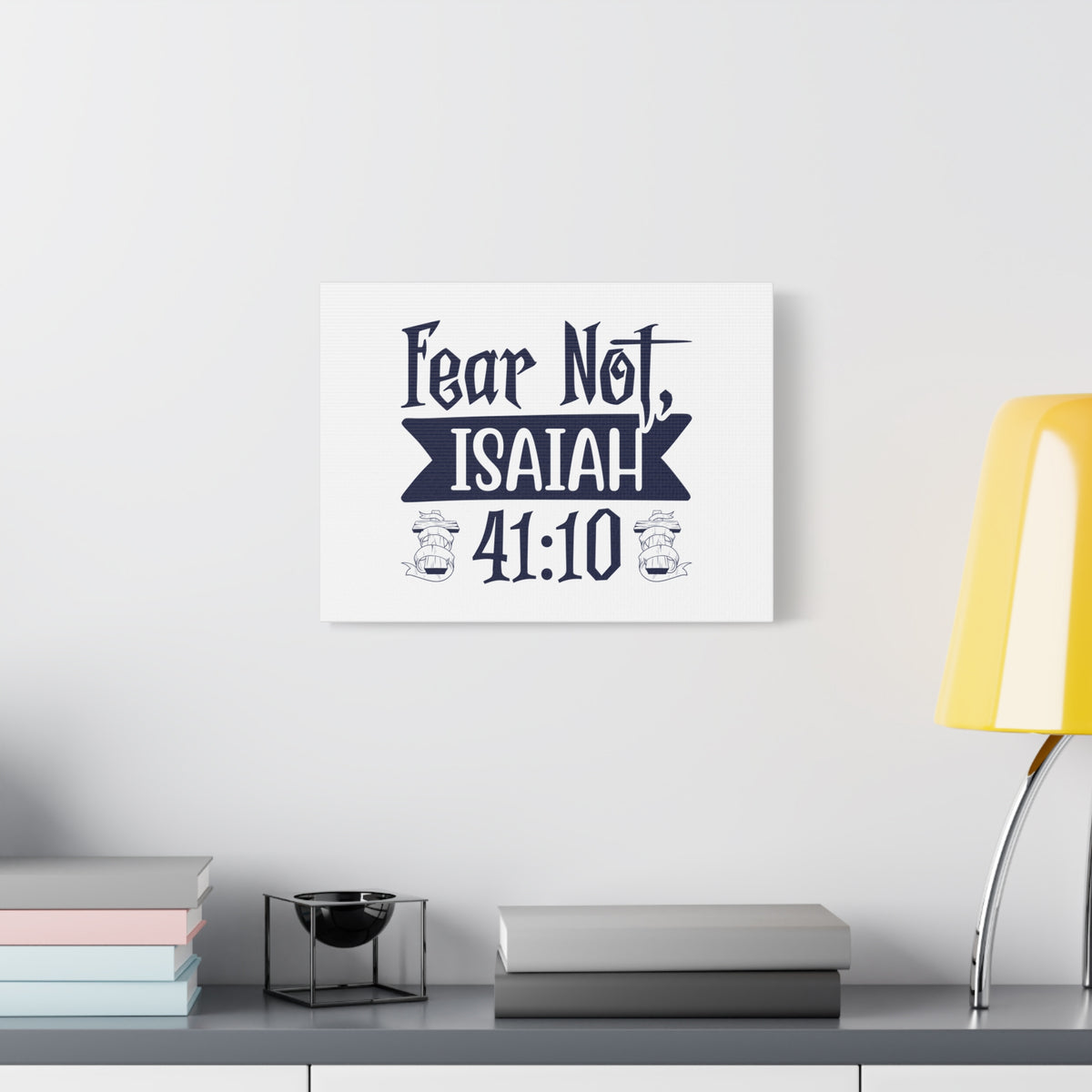 Scripture Canvas Fear Not Isaiah 41:10 Christian Wall Art Bible Verse Print Ready to Hang