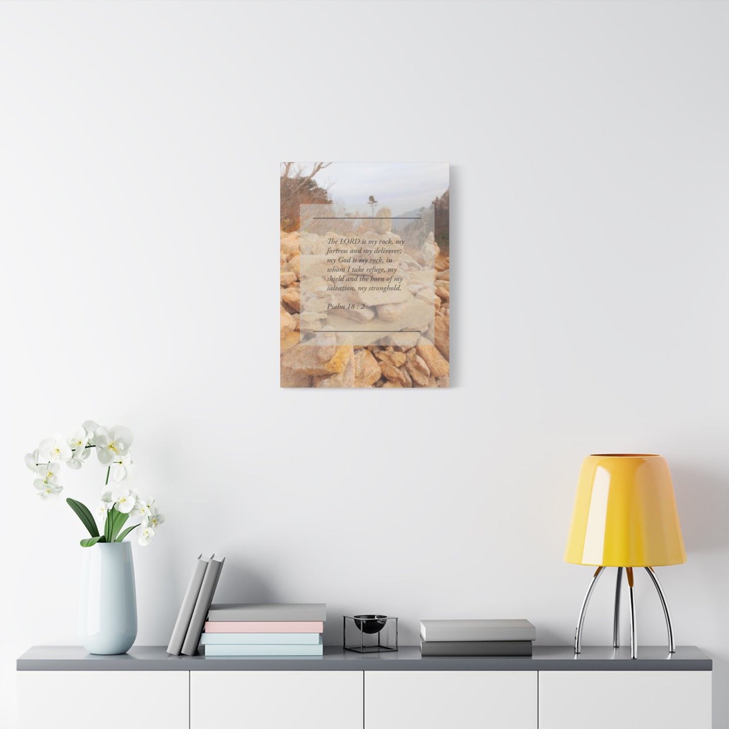 Scripture Walls Horn Of My Salvation Psalm 18:2 Bible Verse Canvas Christian Wall Art Ready to Hang