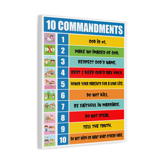 10 Commandments Christian Home Decor Scripture Art