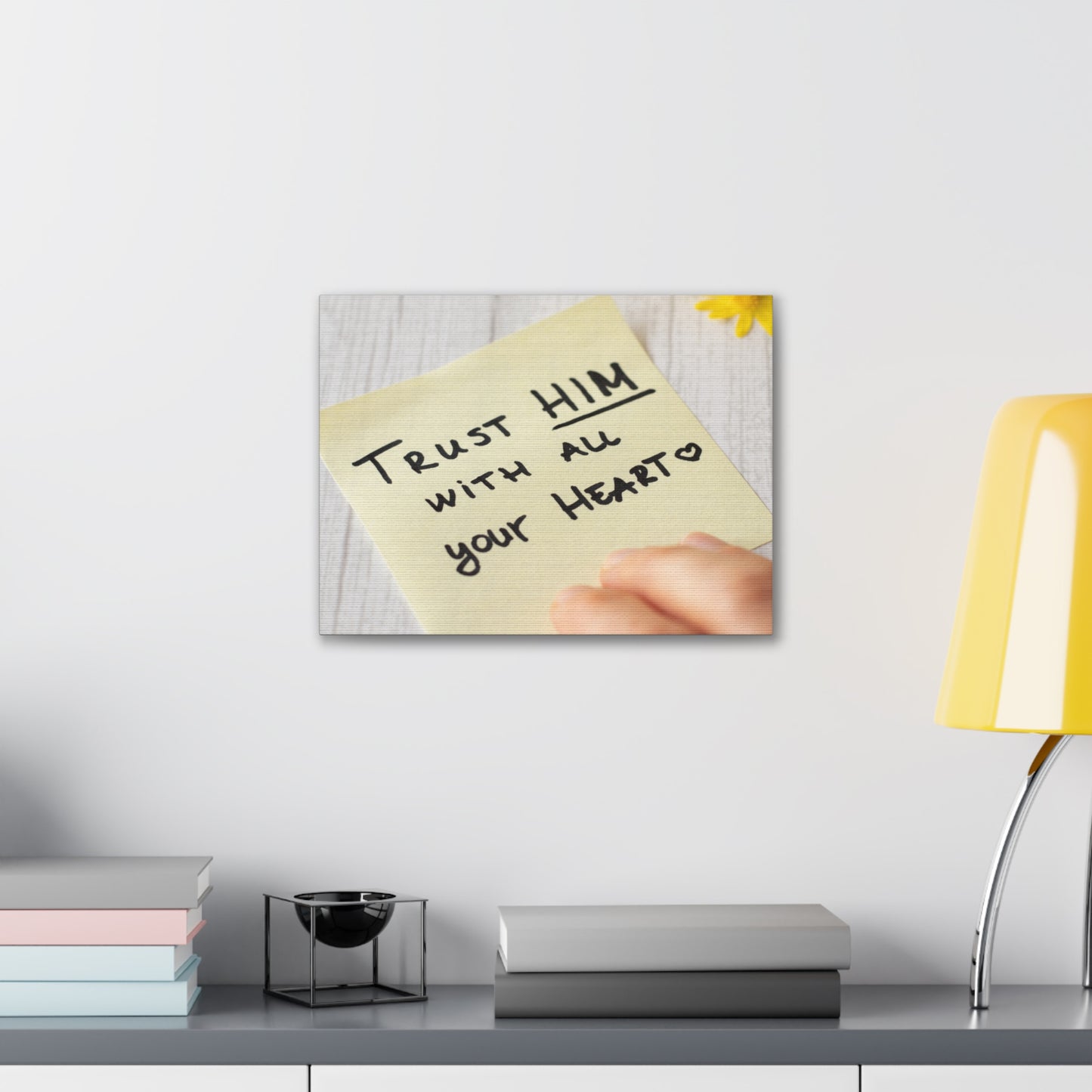 Trust Him Notes 1 PETER 5:7 Christian Wall Art Bible Verse Print Ready to Hang
