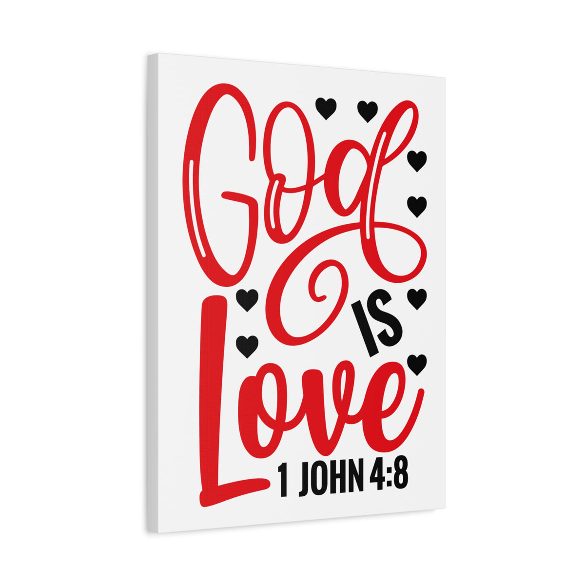 Scripture Canvas 1 John 4:8 God Is Love Christian Wall Art Bible Verse Print Ready to Hang