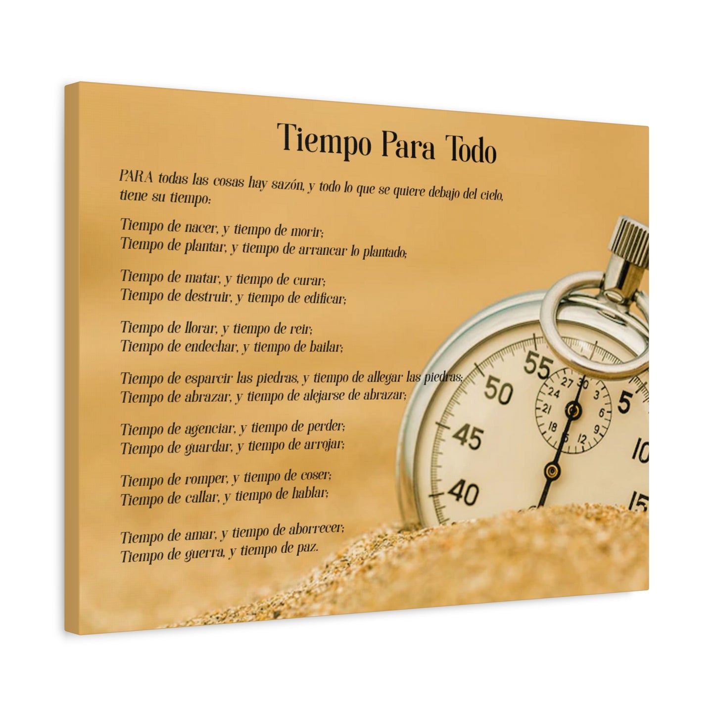 Scripture Walls Tiempo Para Todo Eclesiastés 3:5 Cuadros Cristianos Para Pared En Español, Christian Wall Decor In Spanish, Arte de Jesucristo,