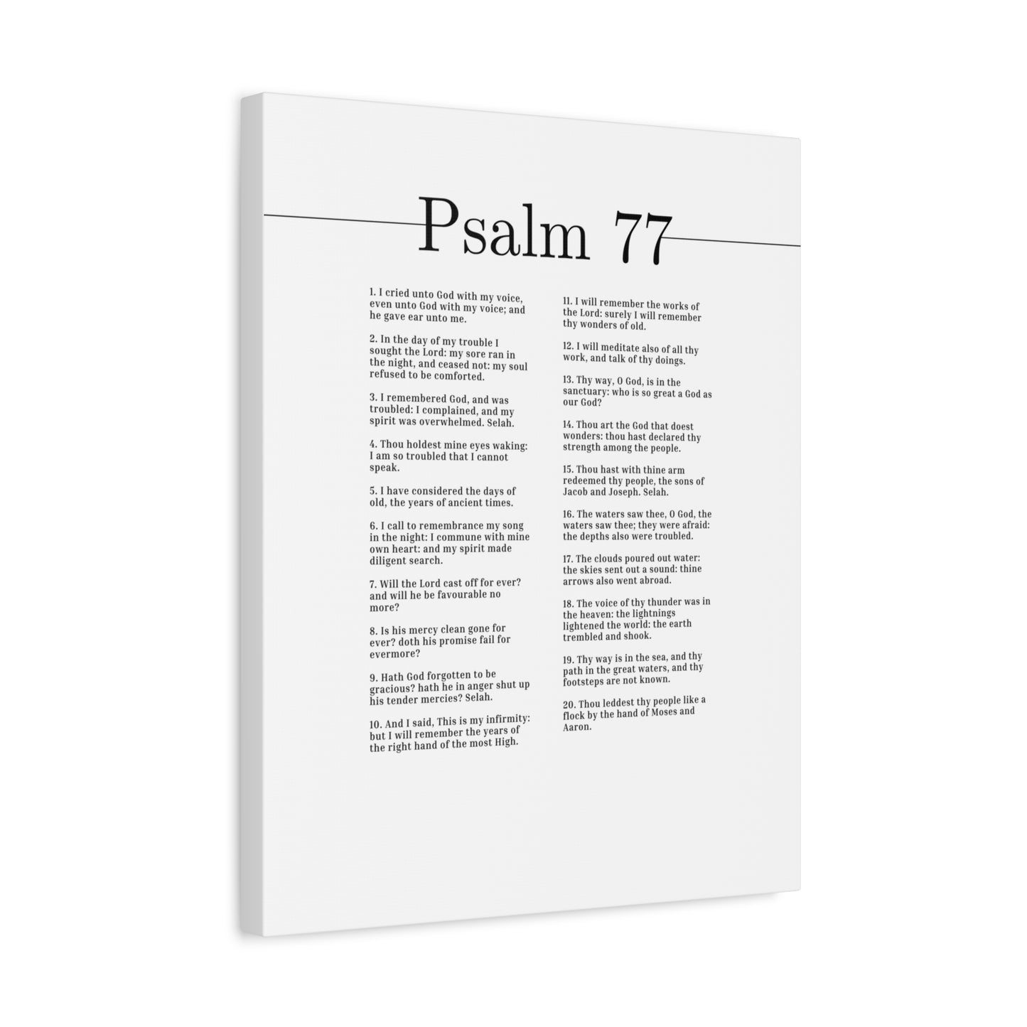 Scripture Canvas I Remembered God Psalm 77 Christian Wall Art Bible Verse Print Ready to Hang