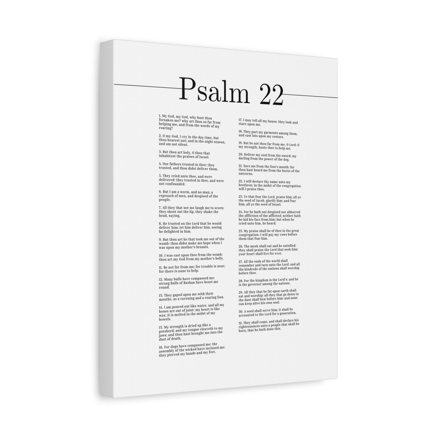 Scripture Canvas Glorify Him Psalm 22 Christian Wall Art Bible Verse Print Ready to Hang