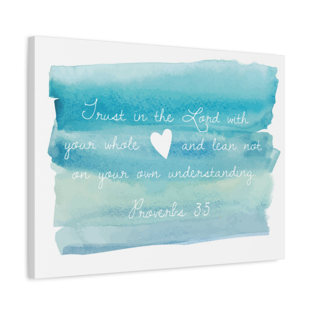 Scripture Canvas In The Lord Proverbs 3:5 Christian Wall Art Bible Verse Print Ready to Hang