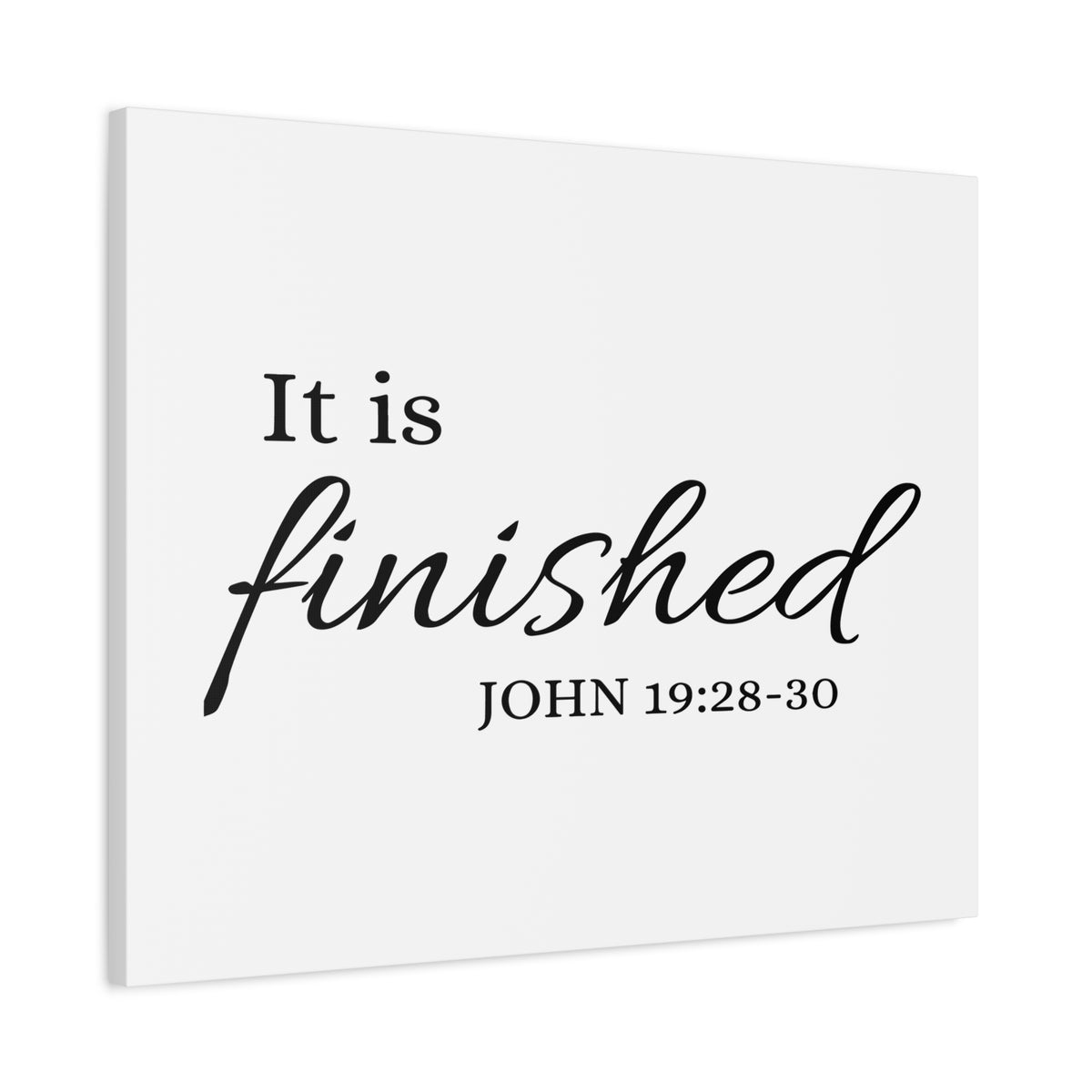 Scripture Canvas It Is Finished John 19:28:30 Christian Wall Art Bible Verse Print Ready to Hang