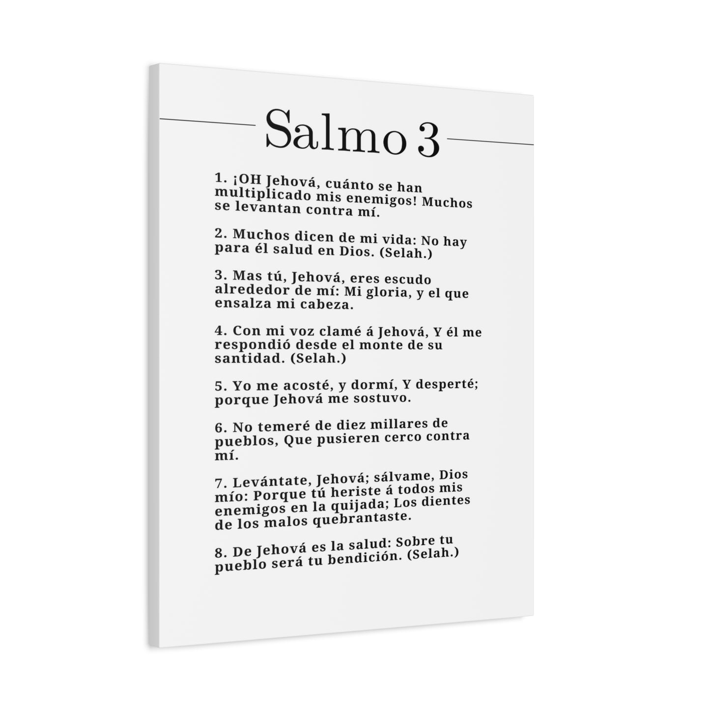 Salmo 3 Impresión De Arte Cristiano en la Pared Lista Para Colgar