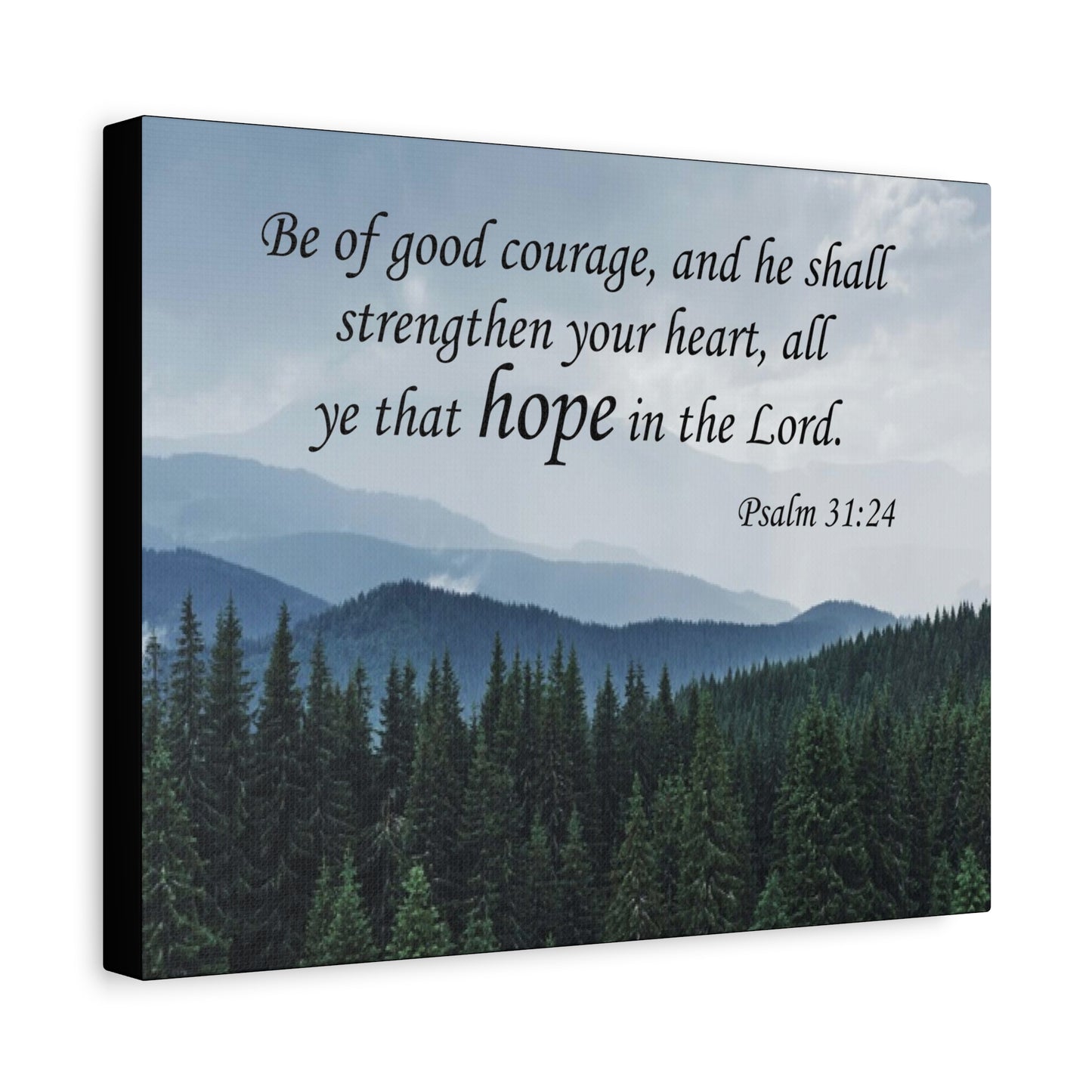 Bible Verse Canvas Be of Good Courage Psalm 31:24 Wall Art Christian Home Decor
