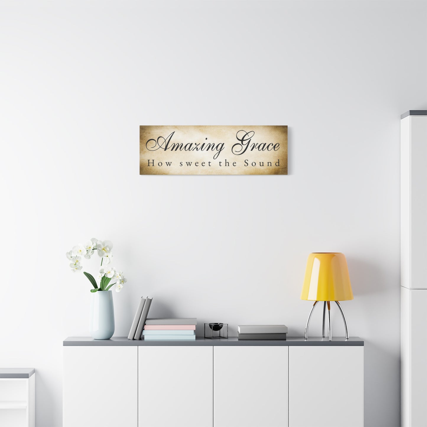 Scripture Walls Amazing Grace Gold Bible Verse Canvas Christian Wall Art Ready to Hang Unframed