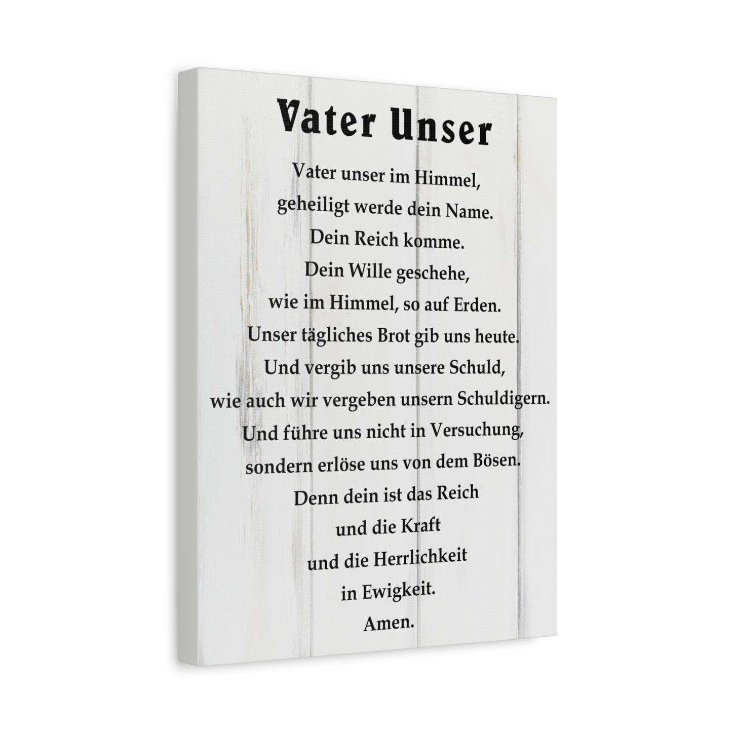 Scripture Walls Lord's Prayer Vater Unser German Wood Bible Verse Canvas Christian Wall Art Ready to Hang Unframed