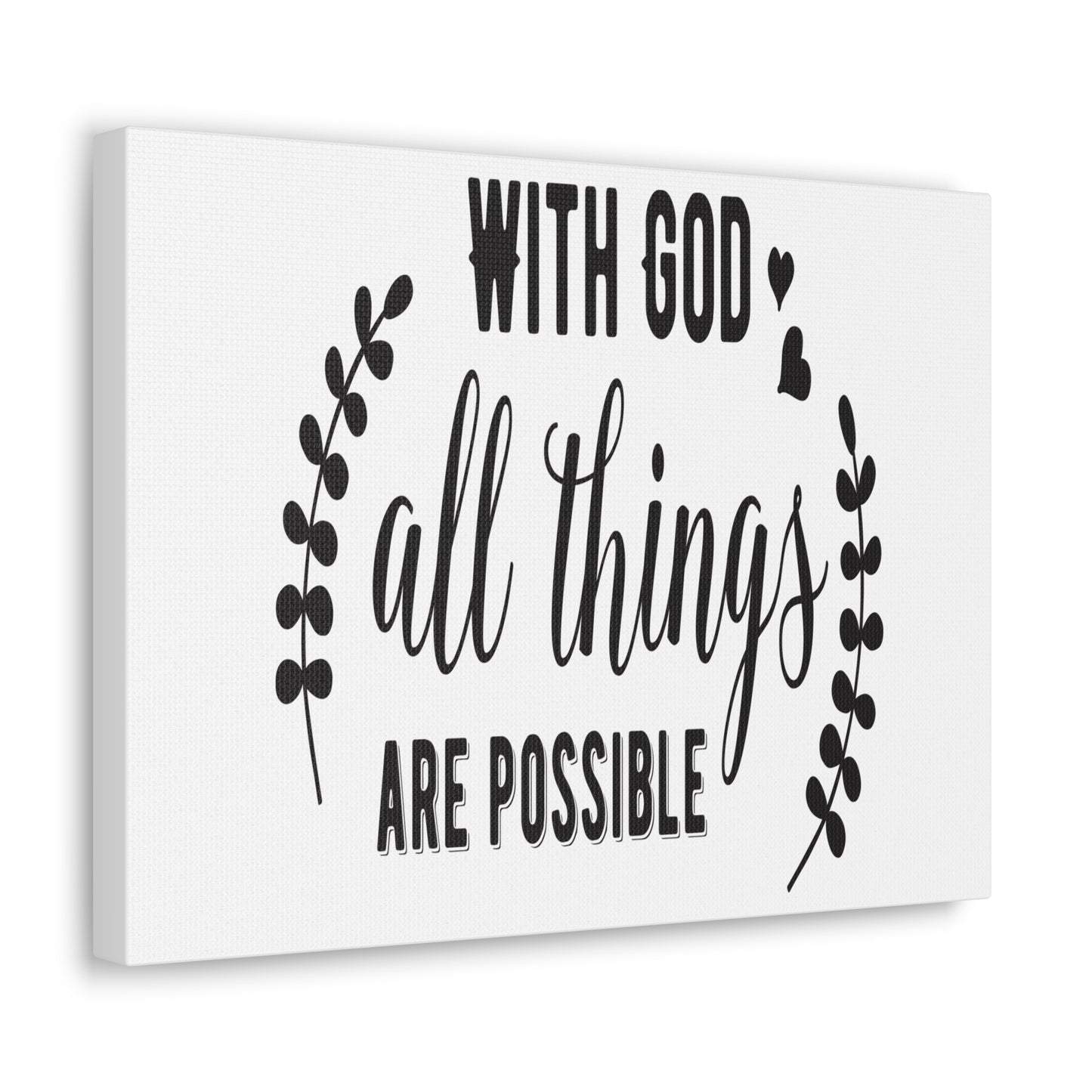 Things Are Possible Matthew 19:26 Christian Wall Art Print Ready to Hang