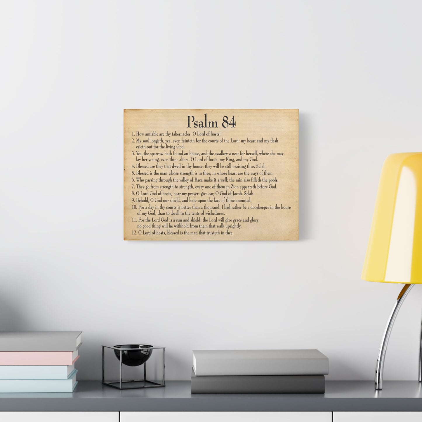 Scripture Walls Dwelling In God's Presence Psalm 84:4 Christian Wall Art Bible Verse Print Ready to Hang