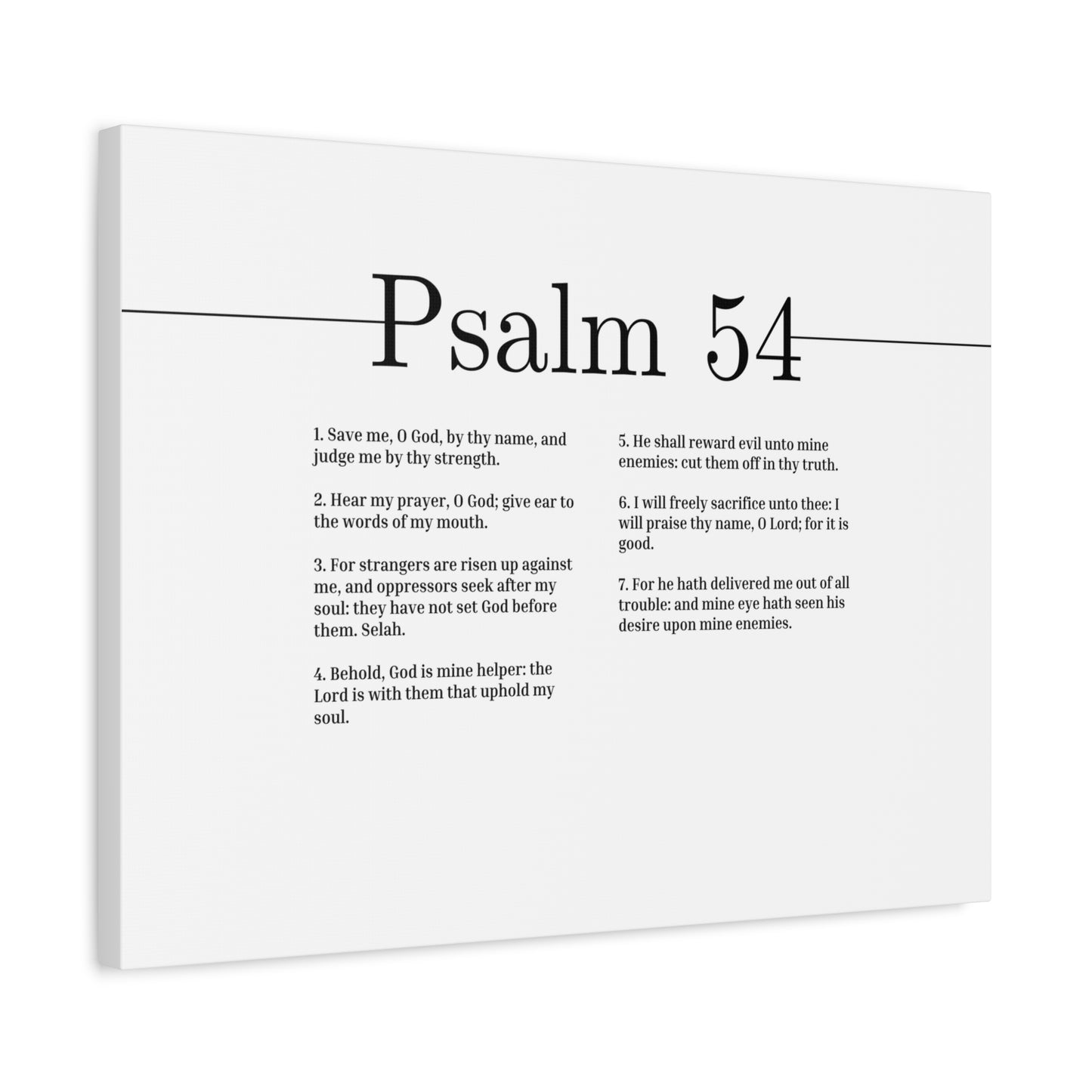 Scripture Canvas Save Me, O God Psalm 54 Christian Wall Art Bible Verse Print Ready to Hang