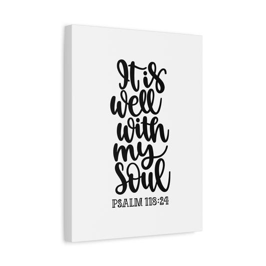 Scripture Canvas My Soul Psalm 118:24 Christian Wall Art Bible Verse Print Ready to Hang