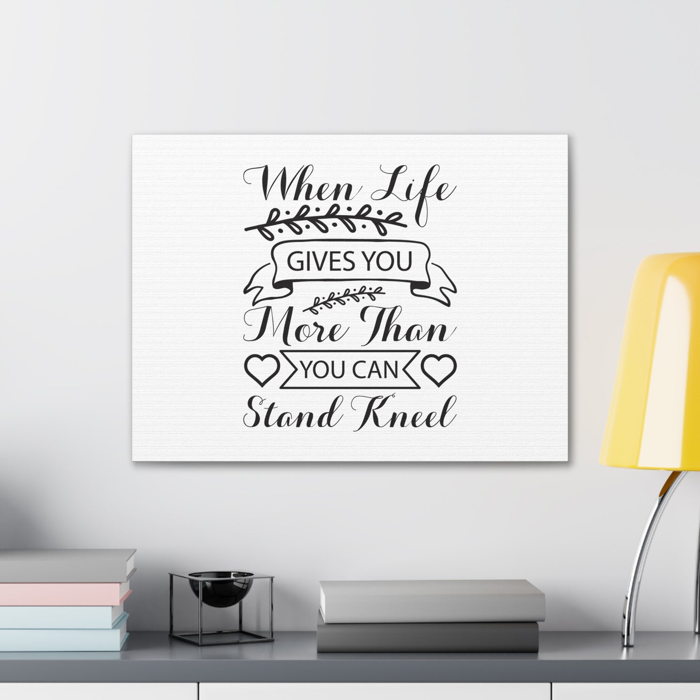 You Can Stand, Kneel Psalm 95:6 Christian Wall Art Bible Verse Print Ready to Hang